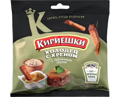 Сухарики Кириешки ржано-пшеничные холодец с хреном с горчичным соусом, 85г