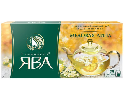 Чай зеленый Принцесса Ява Медовая липа, 25*2г.