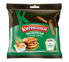 Сухарики Кириешки ржано-пшеничные чизбургер с сырным соусом, 85г