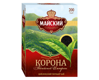 Чай Майский черный крупнолистовой Корона Российской империи, 200 г