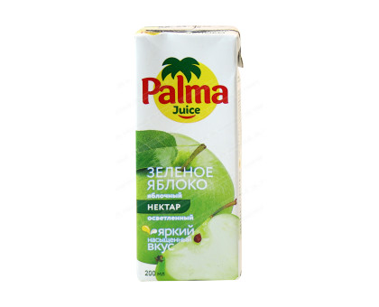Напиток сокосодержащий Palma Juice Зеленое яблоко, 0,2л